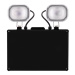 ESP Duceri 6W LED IP40 Emergency Twin Spot with Switchable Self-Test (Black) (D1101SBK)