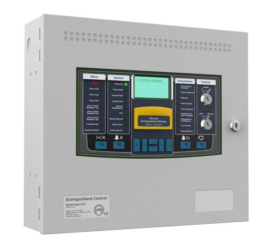 Kentec Sigma ZXT Extinguishant Control Panel (Standard Enclosure) 2.6A ...