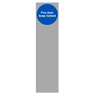 Prestige Fire Door Keep Locked Sign C/W Pre Drilled Screw Holes