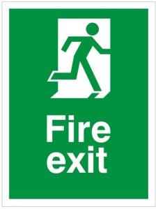 Non Slip Fire Exit Final Exit (No Arrow) Running Man Sign 450x600mm
