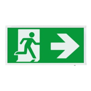 ESP Duceri 3W LED IP20 Emergency Exit Box - Lithium Battery - Right Arrow (D120RWH)