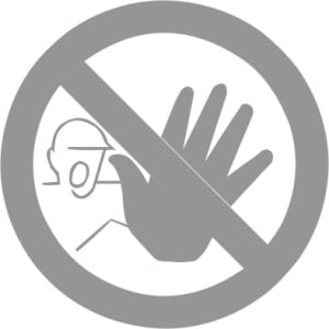 No Access Logo Sign for Glass -  100mm Wide x 100mm High