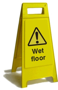 Caution Wet Floor Free-Standing Sign