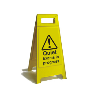 Quiet Exams In Progress Free-Standing Sign