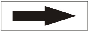 Arrow Door Sign - 300x100mm