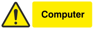 Electrical Computer Socket Signs - 50mm x 20mm