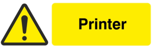 Electrical Printer Socket Signs - 50mm x 20mm