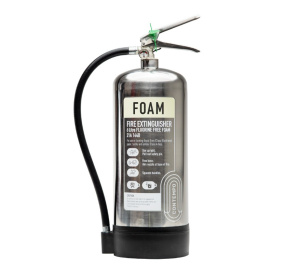 Contempo 6 Litre Stainless Steel Fluorine-Free Foam Fire Extinguisher (CX-FFF-006-DSS)