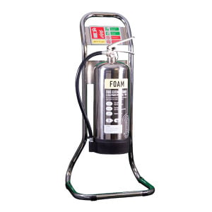 Contempo Single Tubular Chrome Fire Extinguisher Stand (CS32)