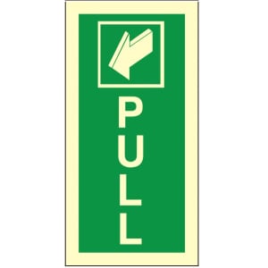 Luminous Rigid PVC Pull Sign 100mm Wide x 200mm High