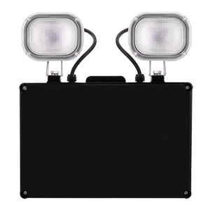 ESP Duceri 6W LED IP40 Emergency Twin Spot with Switchable Self-Test (Black) (D1101SBK)