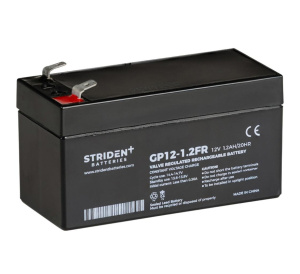 Strident 12v 1.2Ah Sealed Lead Acid Battery (Flame Retardant) (GP12-1.2FR)