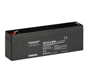 Strident 12v 2.3Ah Sealed Lead Acid Battery (Flame Retardant) (GP12-2.3FR)
