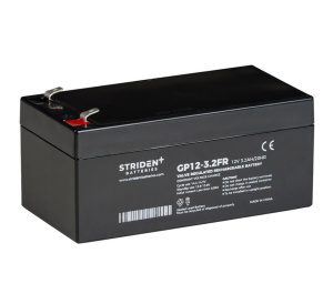 Strident GP12-3.2FR 12v 3.2Ah SLA Battery (Flame Retardant)