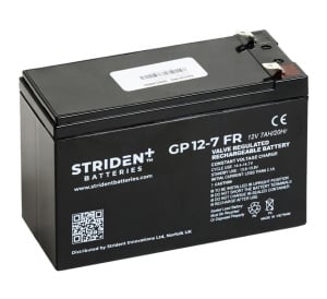 Strident 12v 7Ah Sealed Lead Acid Battery (Flame Retardant) (GP12-7FRZF)