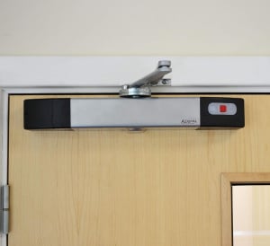 Geofire Agrippa Wireless Sound-Activated Fire Door Closer (Silver) (3-80-0070)