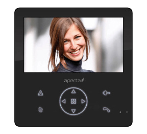 ESP Aperta Colour Video Door Entry Monitor with Record Facility (Black) (APMONBG)