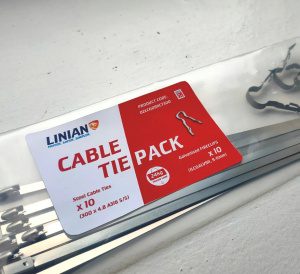 LINIAN Cable Tie Pack (10 x FireClips + 10 x Steel Cable Ties) (2LCG0911CT300)