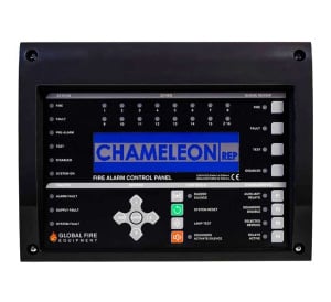 Global Fire Chameleon Control Repeater Panel c/w RS422 Network Card (Black) (CHAMELEON-REPBLK)