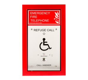 Cameo Combined S/Steel Disabled Refuge/Red Fire Telephone Outstation, Flush Mount - Loop Wired (CRT/SRF/L)