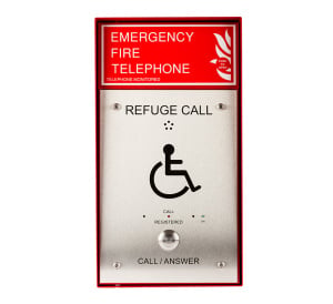 Cameo Combined S/Steel Disabled Refuge/Red Fire Telephone Outstation, Surface Mount, Radial Wired (CRT/SRS/R)