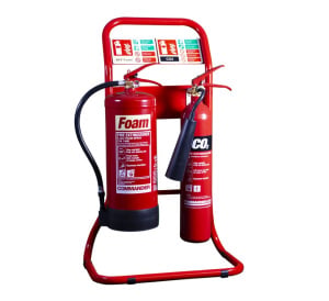Commander Double Tubular Fire Extinguisher Stand Red (CS31)