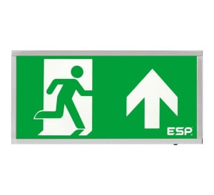 ESP Duceri 3W LED IP20 Emergency Exit Box (Arrow Up) (Chrome) (D120UCH)