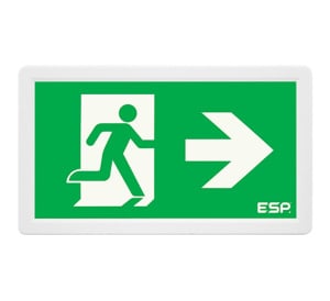 ESP Duceri 3W LED IP20 Slimline Emergency Exit Box (Inc All Legends) (D121AWH)