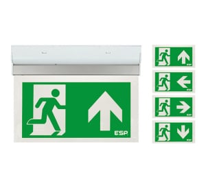 ESP Duceri 3W LED IP20 Maintained Emergency Exit Sign (All Legends) (D130SAWH)