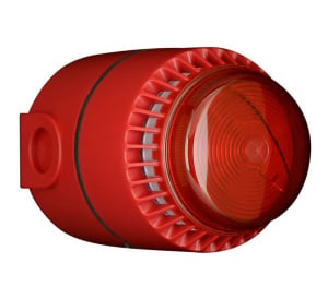 Eaton Conventional Xenon Sounder Beacon, Deep Base, Red (FL-RL-R-D)