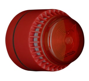 Eaton Conventional Xenon Sounder Beacon, Shallow Base, Red (FL-RL-R-S)