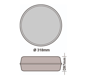 BLE ENDCLIFFE 14W IP65 Circular Emergency Amenity Light c/w Microwave Sensor - Black Base (EL-120701-BL-M3-MW)