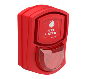 Vimpex Fire-Cryer Plus Voice Sounder Beacon - Red Body, Red Beacon, Deep Base IP66 (FC3/A/R/R/D)