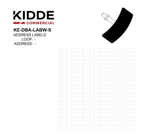 Kidde Intelligent Detector Blank Address Label (Small) (KE-DBA-LABW-S)