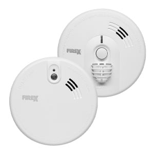 Kidde Firex Series KF Mains-Powered Smoke & Heat Alarms with 9v Back-Up Battery