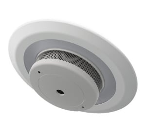 Lumi-Plugin 3000K IP20 Fire Rated LED Downlight with Radio-Interlink Smoke Alarm (Warm White) (LP110WH3KMBWSA)