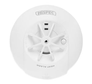Hispec HSSA/HE/FF Mains Fast Fix Heat Alarm with 9v Backup