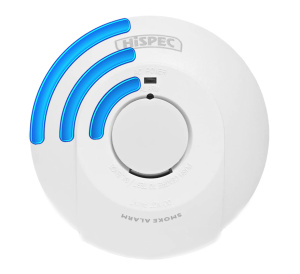 Hispec RF PRO Mains Powered Radio-Interlink Optical Smoke Alarm with Rechargeable Backup Battery (HSSA/PE/RF10-PRO)