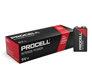 Duracell Procell Intense Power 9V - 6LR61 Alkaline Battery (Pack of 10)