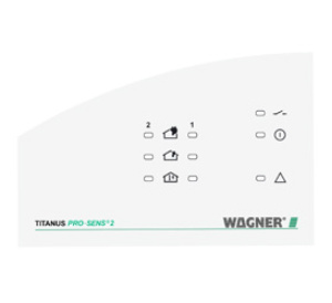WAGNER TITANUS Pro·Sens®/net Front Film Sheet TT-2 for 2 Detectors (3 Alarms) (Wagner Logo) (AD-10-1169)