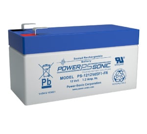 Power Sonic 12v 1.2Ah Sealed Lead Acid Battery - Flame Retardant (PS-1212FR)