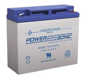 Power Sonic 12v 18Ah Sealed Lead Acid Battery - Flame Retardant (T12/M5 Terminals) (PS-12180FR)