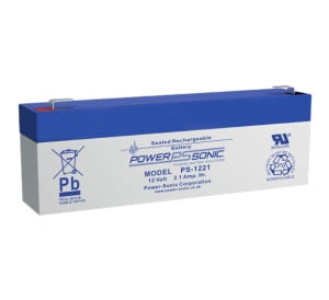 Power Sonic 12v 2.1Ah Sealed Lead Acid Battery - Flame Retardant (PS-1221FR)