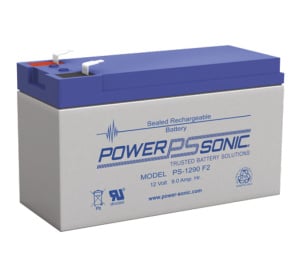 Power Sonic 12v 9Ah Sealed Lead Acid Battery - Flame Retardant (PS-1290FR)