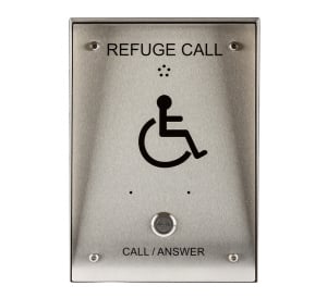 Cameo Type B Disabled Refuge Outstation, Weather Resistant (IP33), Stainless Steel with Surface Back Box - Radial Wired (RCO/WR/R)