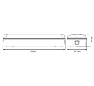 BLE RUSKIN 3.5W IP65 LED Emergency Bulkhead (EL-112950)