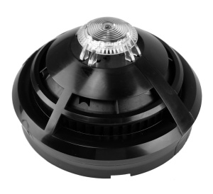 GENT S-Quad Addressable Dual Optical Heat Multisensor with Voice Sounder & High Power Red VAD (Black) (S4BK-711-V-VAD-HPR)