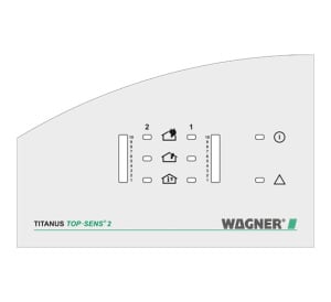 WAGNER TITANUS Top·Sens® Front Film Sheet for 2 Detectors (3 Alarm + Bar Graph) (AD-10-1210)