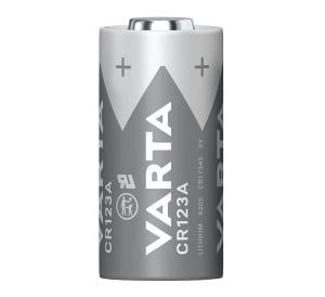 VARTA 3V CR123A Lithium Cylindrical Battery (1 Pack) (6205)