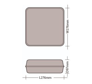 BLE WHIRLOW 14W IP65 Square Emergency Amenity Light c/w Photocell - Black Base (EL-120901-BL-M3-DD)